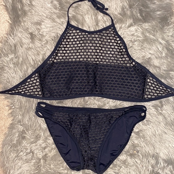 Gossip Mesh Fishnet Halter Bikini - Picture 8 of 14